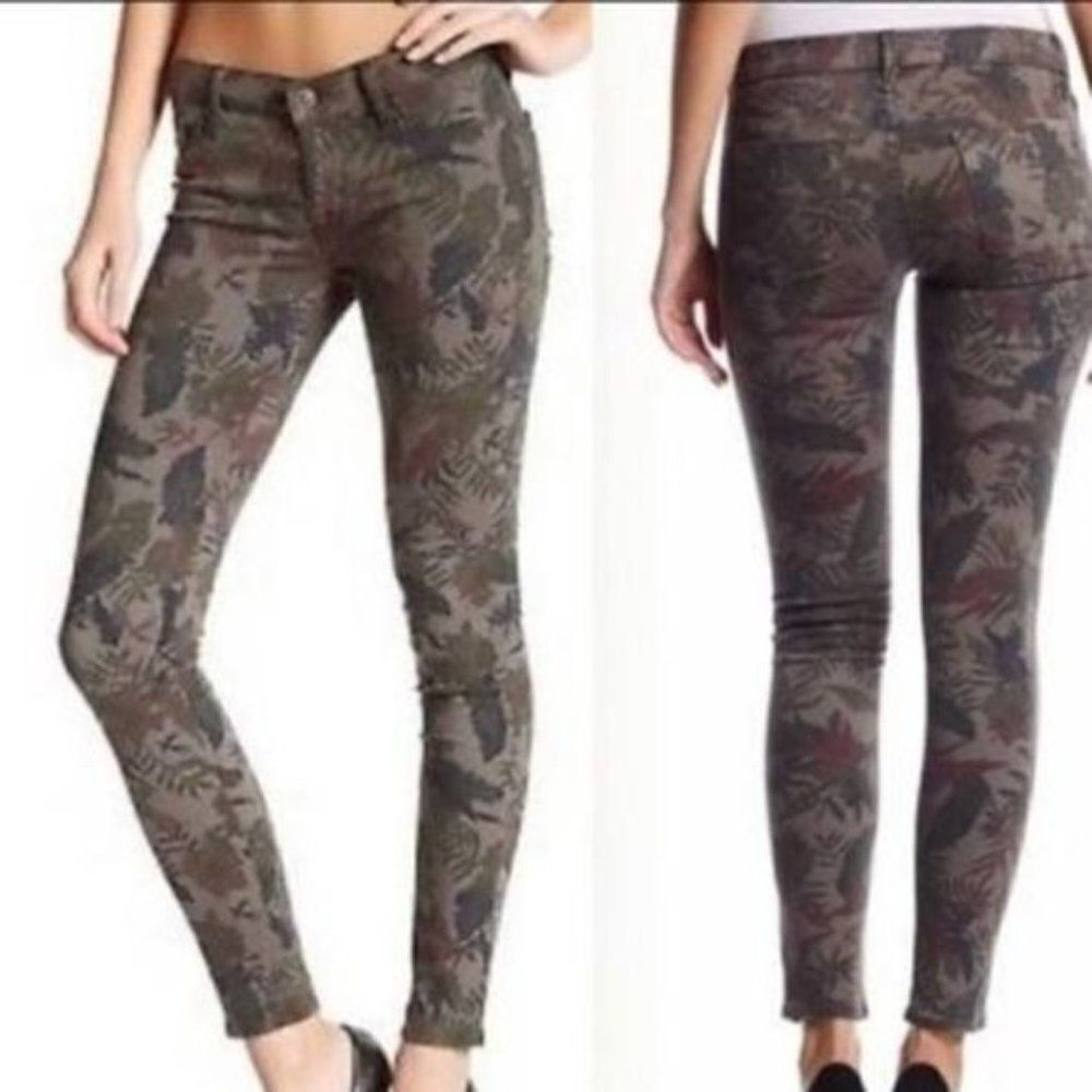 Hudson Krista Super Skinny Bramble  Leaf Print Jeans